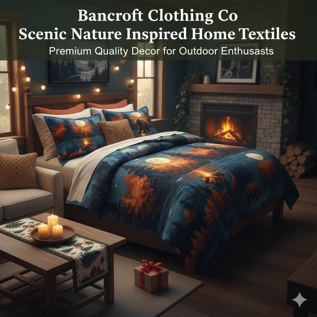 Bancroft Clothing Co Scenic Nature Inspired Home Textiles Premium Quality Decor for Outdoor Enthusiasts