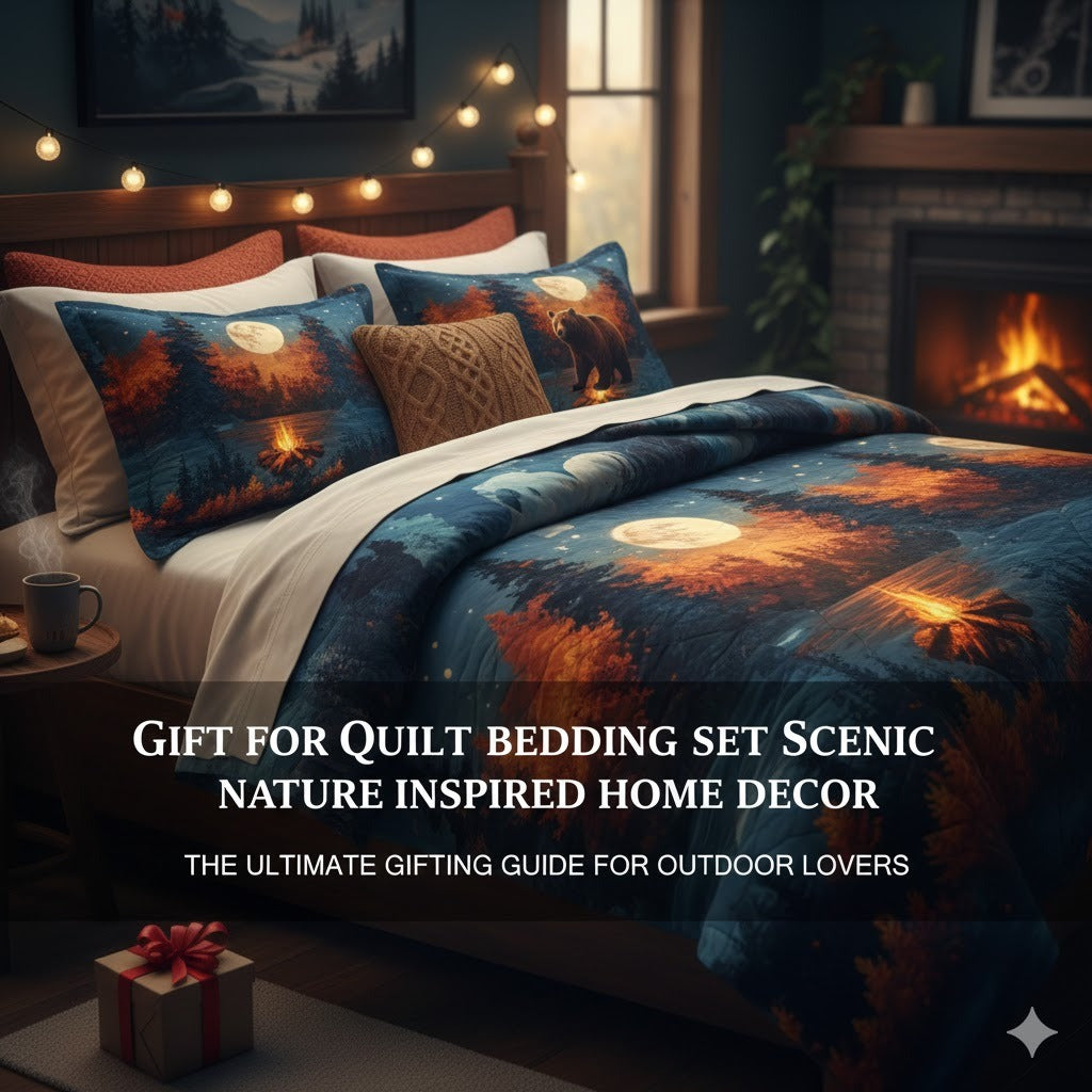 Gift for Quilt Bedding Set Scenic Nature Inspired Home Decor The Ultimate Gifting Guide for Outdoor Lovers