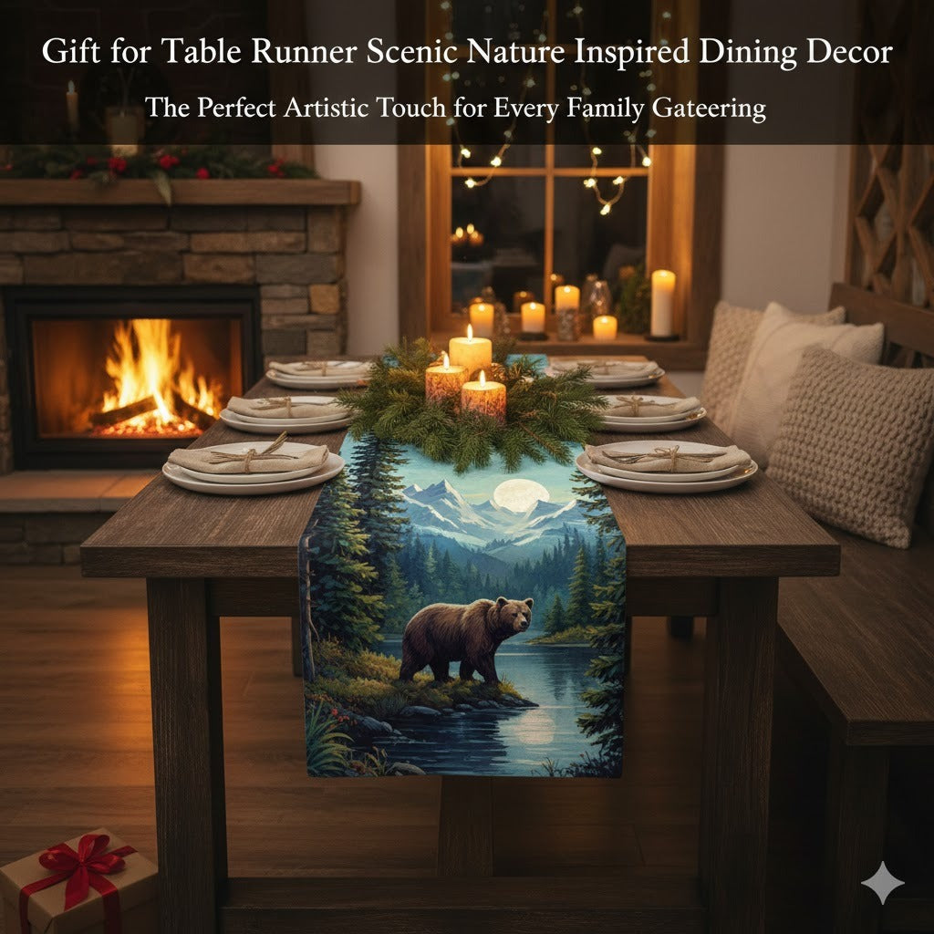 Gift for Table Runner Scenic Nature Inspired Dining Decor The Perfect Artistic Touch for Every Family Gathering