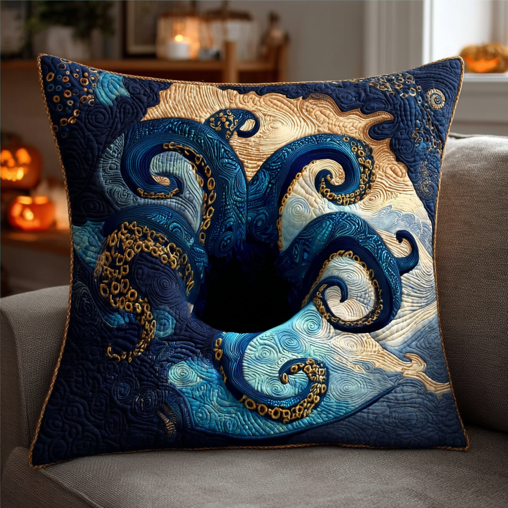 Abyss Tentacles Quilted Pillow Case Holiday Pillow Cases Christmas Gifts For Golden Retriever - Bancroftclothings
