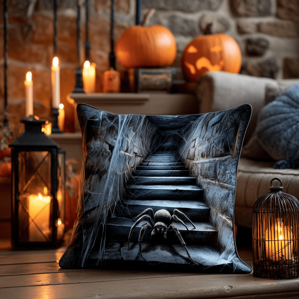 Arachnid Terror Quilted Pillow Case Decorative Pillow Cases Halloween Gifts For Girlfriend - Bancroftclothings