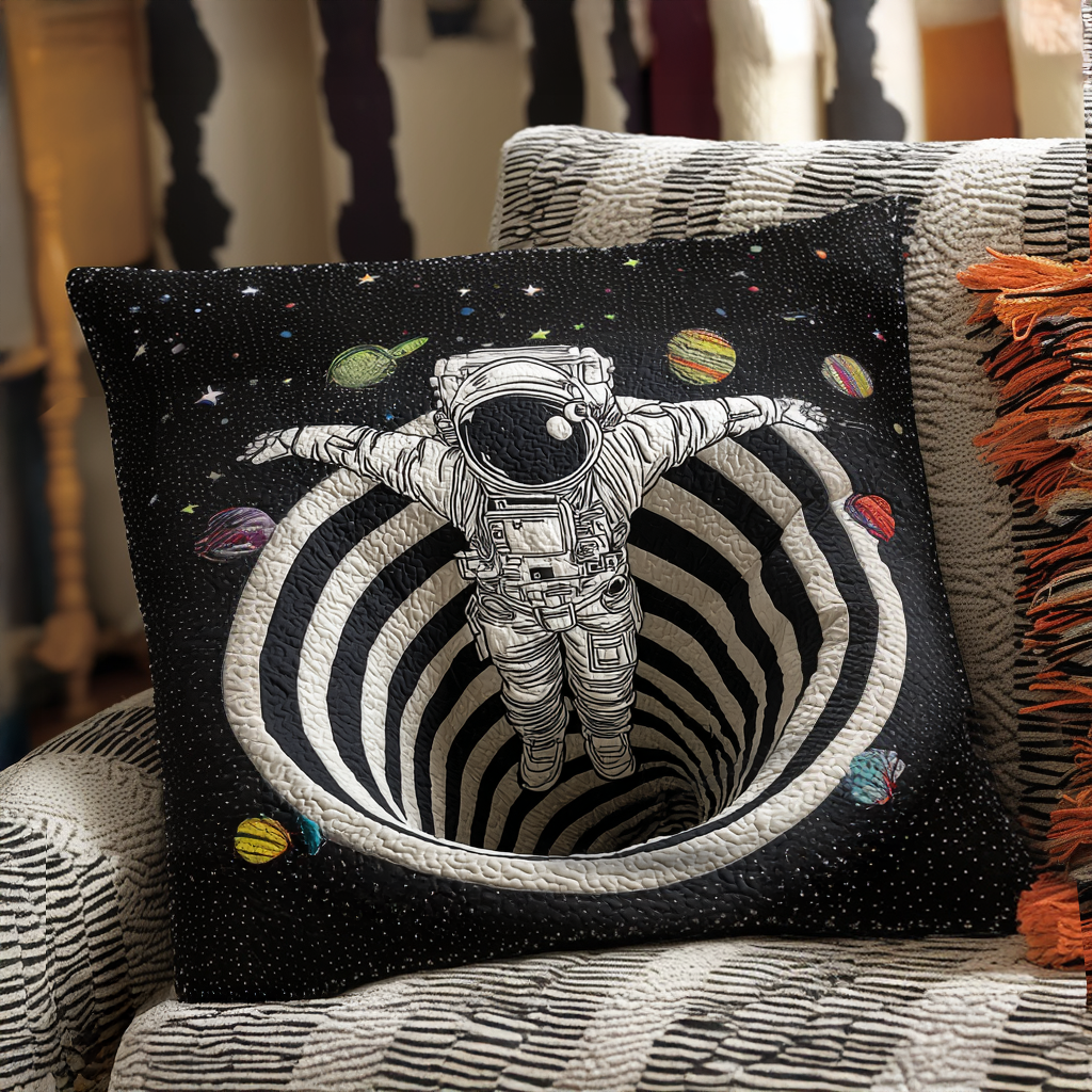 Astronaut Spiral Quilted Pillow Case Decorative Pillow Cases Best Friend Gift Ideas - Bancroftclothings