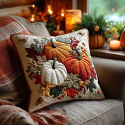 Autumn Abundance Quilted Pillow Case Fall Theme Pillow Covers Good Family Gifts - Bancroftclothings