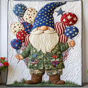 Balloon Salute Quilted Blanket Holiday Throw Blanket Best Patriotic Gifts - Bancroftclothings