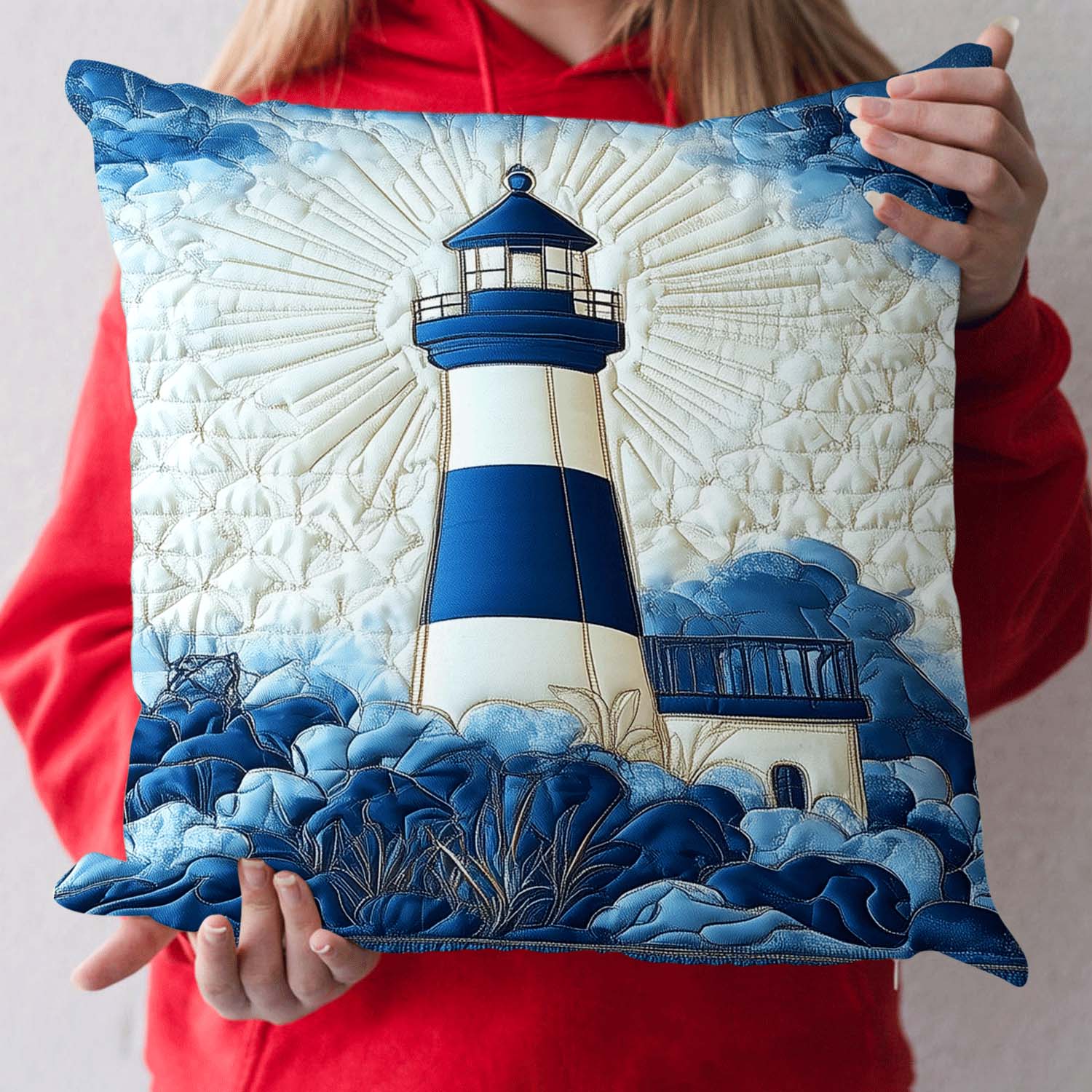 Beacon Breeze Quilted Pillow Case Aesthetic Home Decor Gifts For Girlfriend - Bancroftclothings