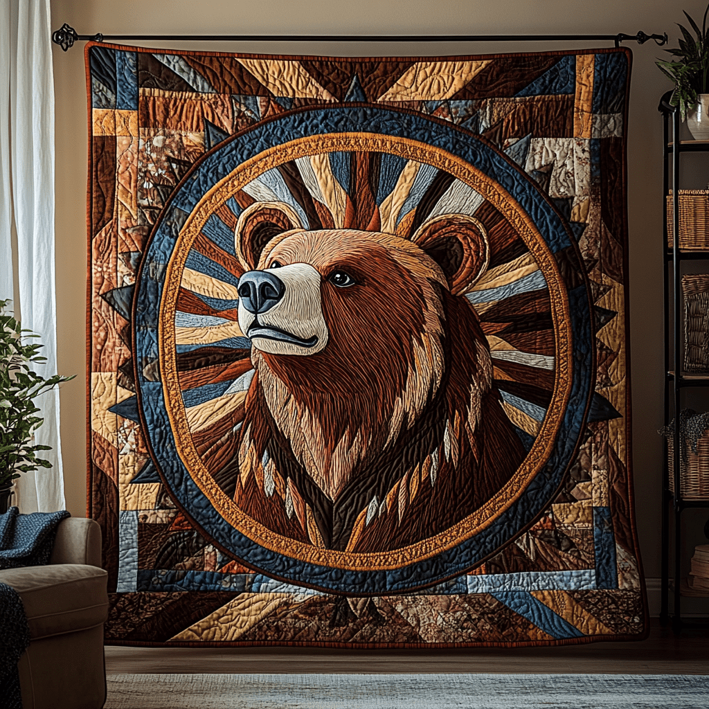 Bear Legend Quilted Blanket Bedroom Xmas Decor Unusual Gifts For Cat Lovers - Bancroftclothings