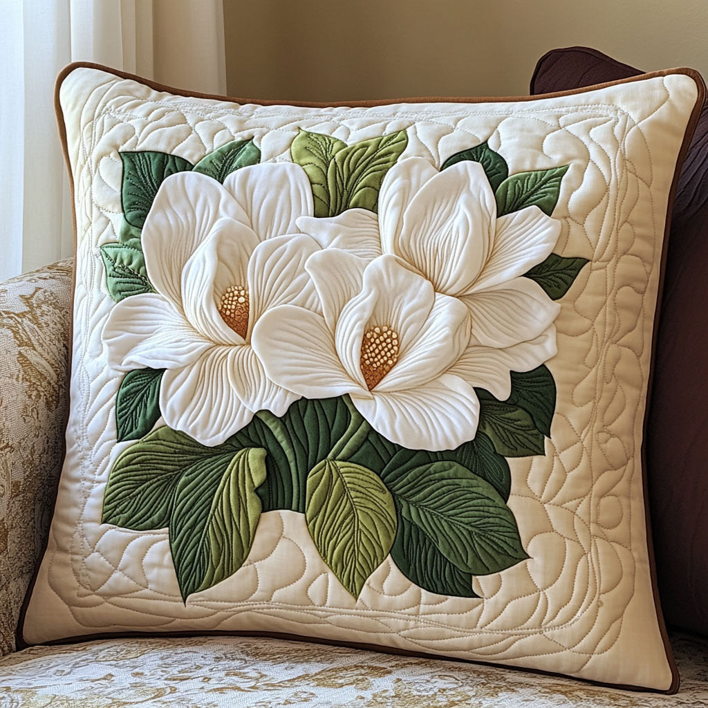 Bloom Grace Quilted Pillow Case Cozy Home Decor Unique Gift For Flower Lover - Bancroftclothings