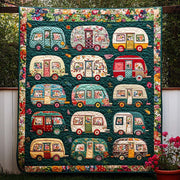 Blooming Van Trails Quilted Blanket Bedroom Decor Christmas Unique Ralated Camping Gifts - Bancroftclothings