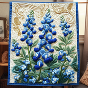 Bluebonnet Serenade Quilted Blanket Home Bedding Decor Christmas Presents For Relatives - Bancroftclothings