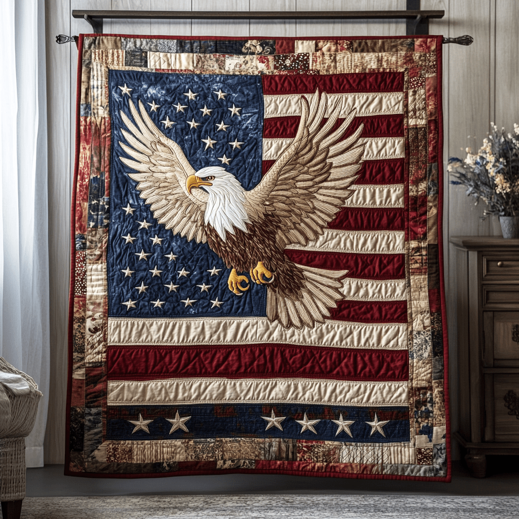 Bold Spirit Quilted Blanket Nice Throw Blanket Presents For Duck Lovers - Bancroftclothings