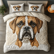 Boxer Dog Quilted Bedding Set Stay warm this winter Christmas Ideas For Her - Bancroftclothings
