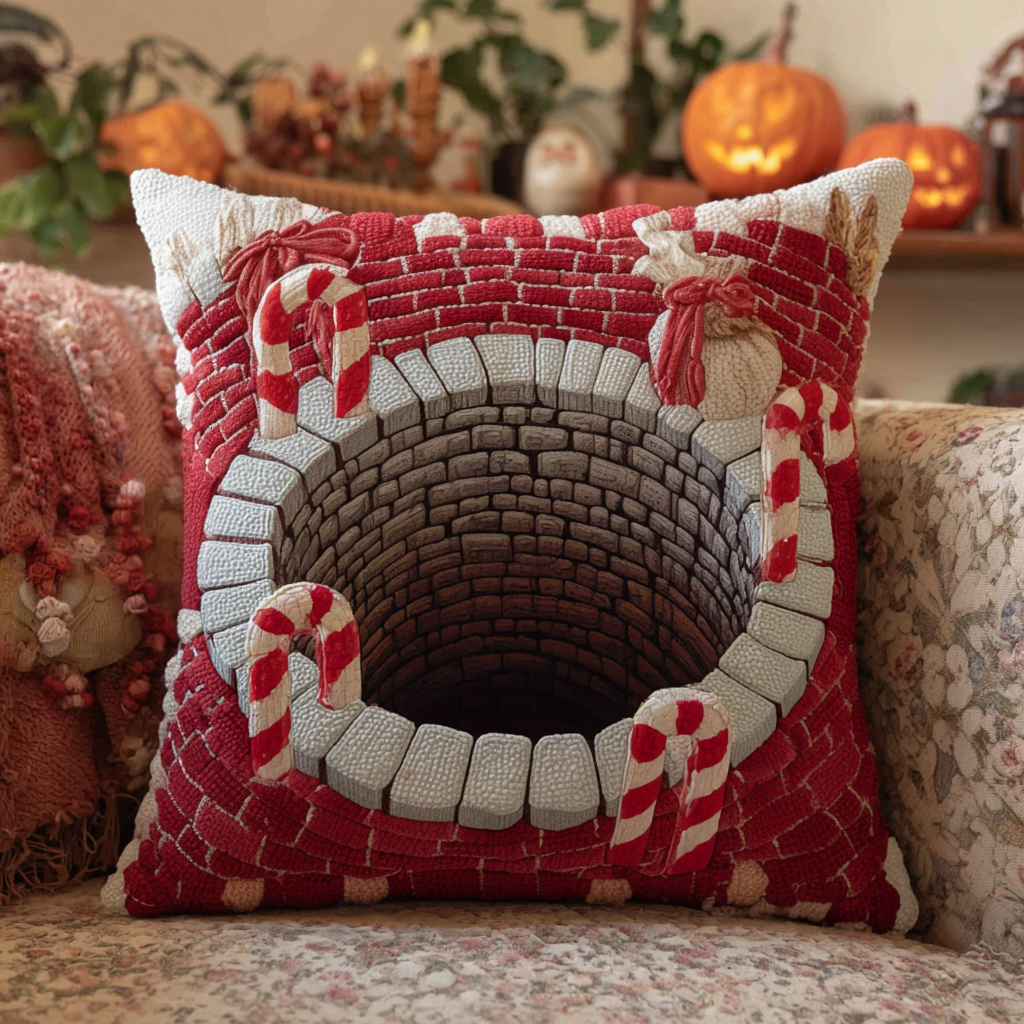 Candy Cane Pit Quilted Pillow Case Christmas Pillow Case Covers Secret Santa Gift Ideas - Bancroftclothings