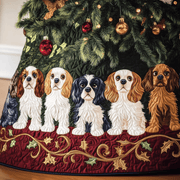 Cavalier King Charles Spaniel Quilted Tree Skirt Enjoy Christmas Morning with a Thoughtful Tree Skirt - Bancroftclothings