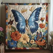 Celestial Flutter Quilted Blanket Bedroom Xmas Decor Butterfly Gifts For Adults - Bancroftclothings