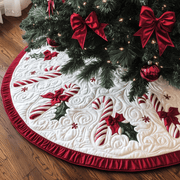 Christmas Candy Canes Quilted Tree Skirt Relax This Christmas with a Floor-Safe Tree Skirt - Bancroftclothings