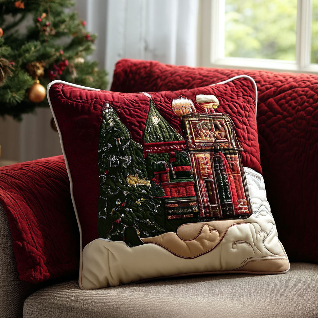 Christmas Eve Smiles Quilted Pillow Case Decorative Pillow Cases Xmas Presents For Book Lovers - Bancroftclothings