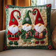 Christmas Gnomes Quilted Pillow Case Christmas Home Decor Gnome Lover Xmas Gifts - Bancroftclothings