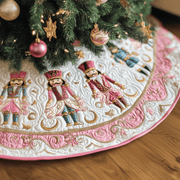 Christmas Nutcracker Quilted Tree Skirt Add Comfort and Joy to Your Home with a Durable Tree Skirt - Bancroftclothings