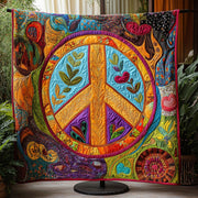 Circle of Tranquility Quilted Blanket Bedroom Decor Christmas Gift Ideas For Hippies - Bancroftclothings