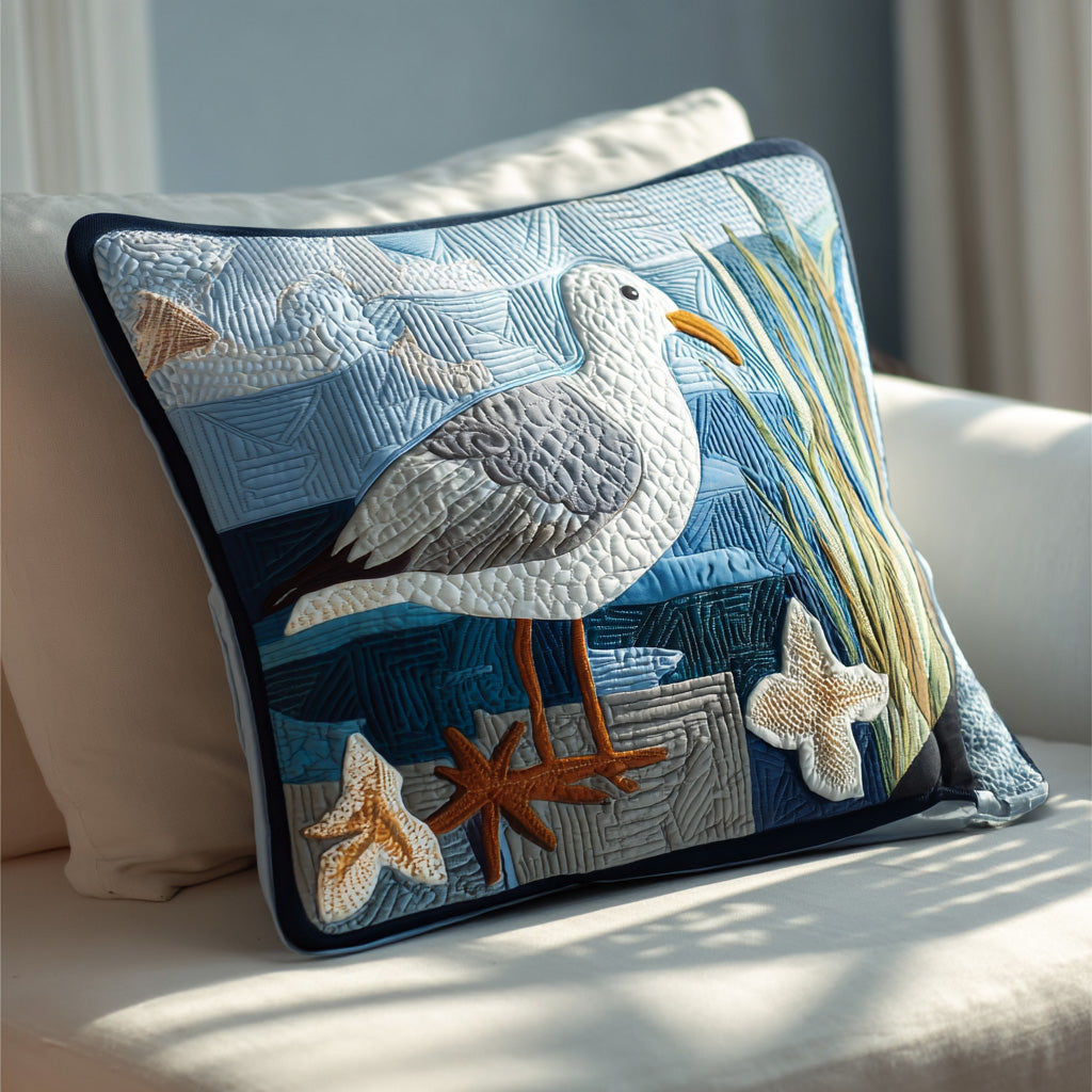 Coastal Flyer Quilted Pillow Case Cute Pillow Covers Ocean Themed Christmas Gifts - Bancroftclothings