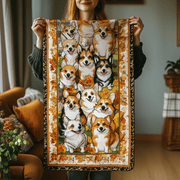 Corgi Autumn Vibe Quilted Table Runner Cute Dog Lovers Decorations Corgi Owner Gifts - Bancroftclothings