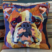 Cozy Bulldog Quilted Pillow Case Aesthetic Home Decor Dog Lover Gifts - Bancroftclothings