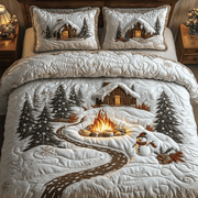 Cozy Winter Quilted Bedding Set Presents For Mum Christmas - Bancroftclothings
