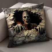 Cracked Zombie Stone Quilted Pillow Case Decorative Pillow Covers Unique Halloween Gifts - Bancroftclothings