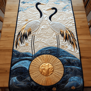 Crane Couple Quilted Table Runner Home Decorations Christmas Gifts For Grandparents - Bancroftclothings