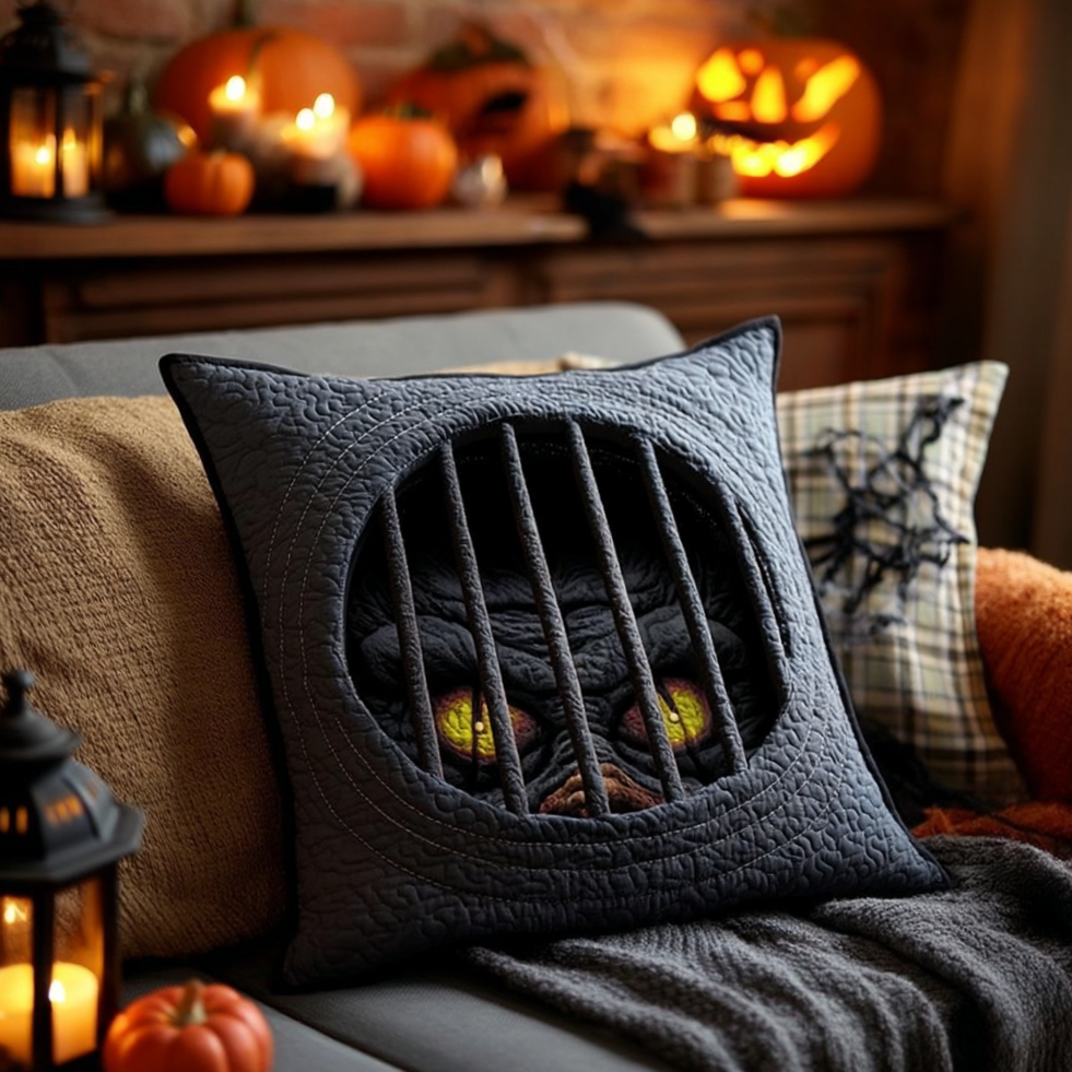 Creepy Cellar Hatch Quilted Pillow Case Cute Pillow Covers Halloween Gifts For Her - Bancroftclothings