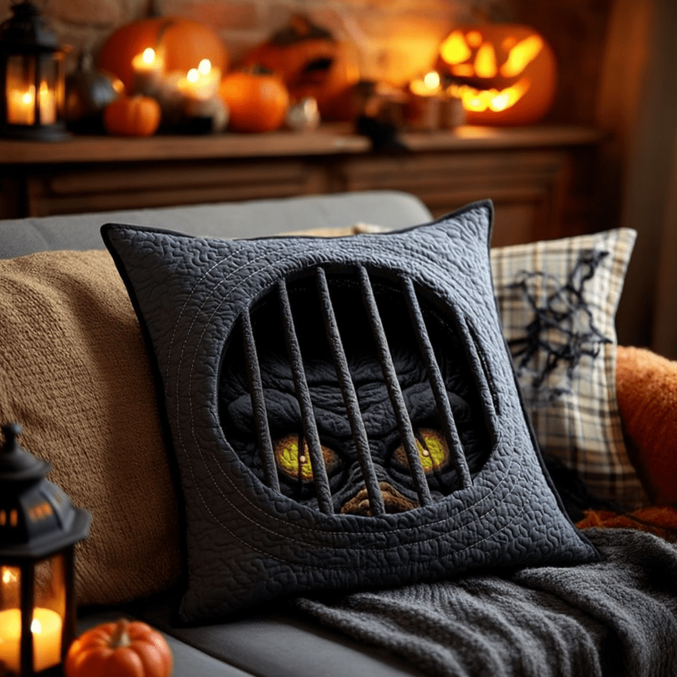 Creepy Cellar Hatch Quilted Pillow Case Cute Pillow Covers Halloween Gifts For Her - Bancroftclothings