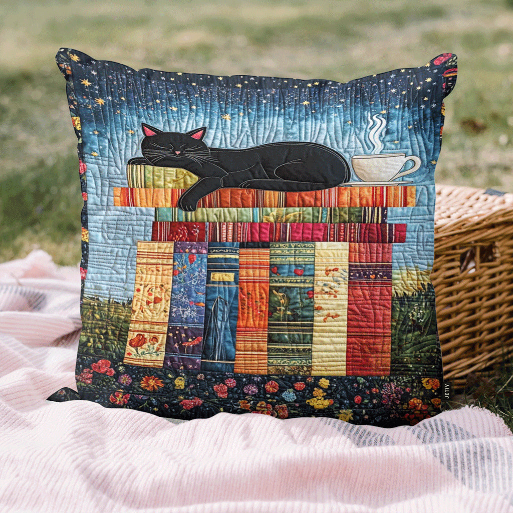 Cuddle Cat Dream Quilted Pillow Case Animal Themed Cozy Home Decor Cat Lover Gifts - Bancroftclothings