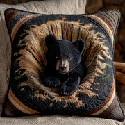 Den Cub Quilted Pillow Case Throw Pillow Cases Presents For Wildlife Enthusiasts - Bancroftclothings