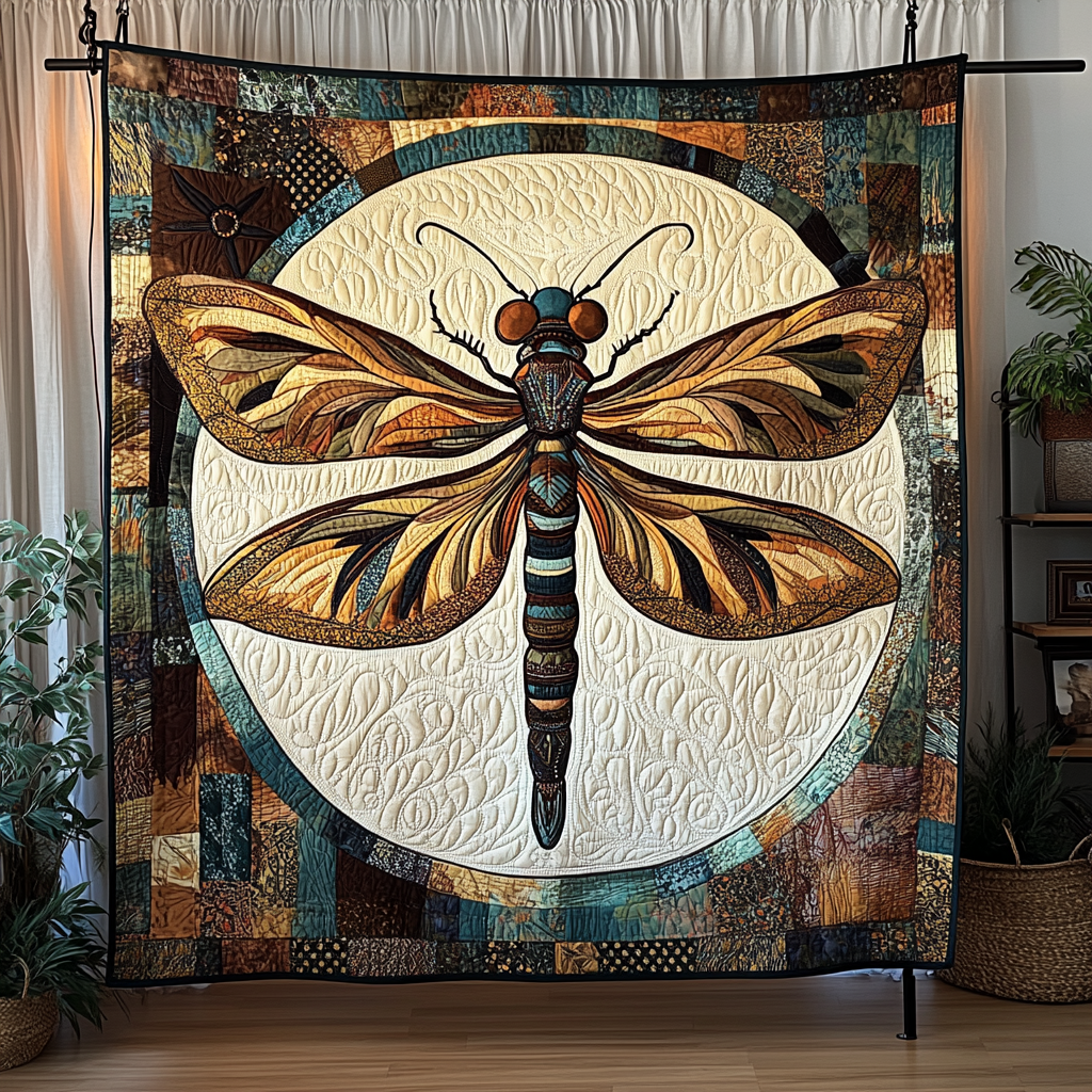 Dragonfly Breeze Quilted Blanket Nice Throw Blanket Gifts With Owls On Them - Bancroftclothings