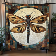 Dragonfly Breeze Quilted Blanket Nice Throw Blanket Gifts With Owls On Them - Bancroftclothings