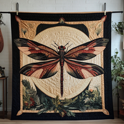 Dragonfly Dream Quilted Blanket Cool Throw Blanket Dragonfly Themed Gifts - Bancroftclothings