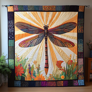 Dragonfly Spark Quilted Blanket Best Throw Blanket Family Christmas Presents - Bancroftclothings
