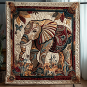 Elephant Heritage Quilted Blanket Christmas Throw Blanket Gifts For A Turtle Lover - Bancroftclothings