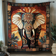 Elephant Strength Quilted Blanket Christmas Holiday Best Unique Gifts For Elephant Lovers - Bancroftclothings