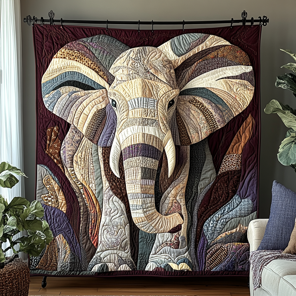 Elephant Whispers Quilted Blanket Sofa Couch Throw Blanket Presents For Elephant Lovers - Bancroftclothings