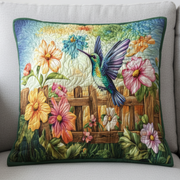 Emerald Grace Quilted Pillow Case Hummingbird Themed Birthday Gifts - Bancroftclothings