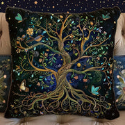 Emerald Tree Of Life Quilted Pillow Case Boho Home Decor Best Gifts For Grandma - Bancroftclothings