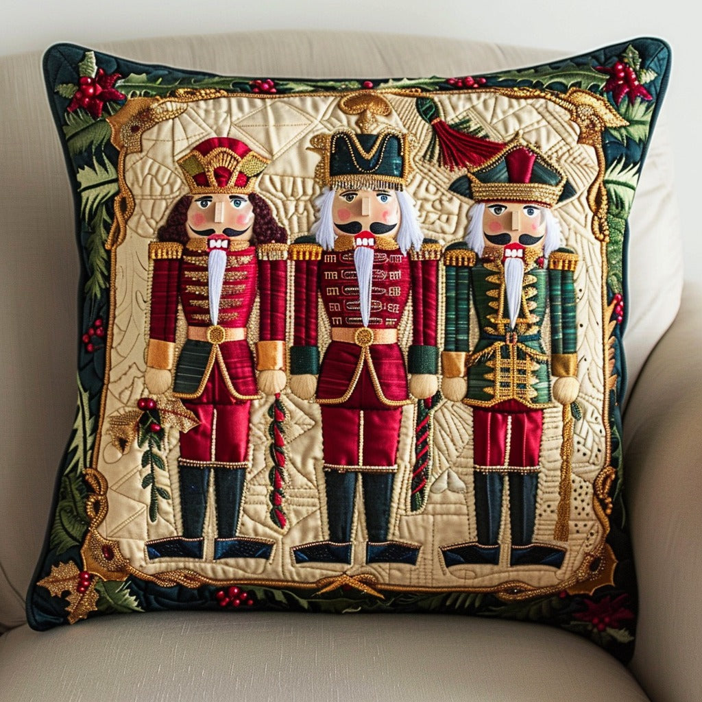 Enchanted Nutcracker Quilted Pillow Case Christmas Home Decor Gifts For Boyfriend - Bancroftclothings