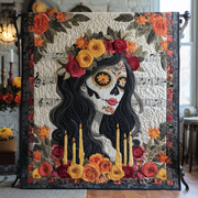 Eternal Catrina Quilted Blanket Day Of The Dead Blanket Gifts For The Family Christmas - Bancroftclothings