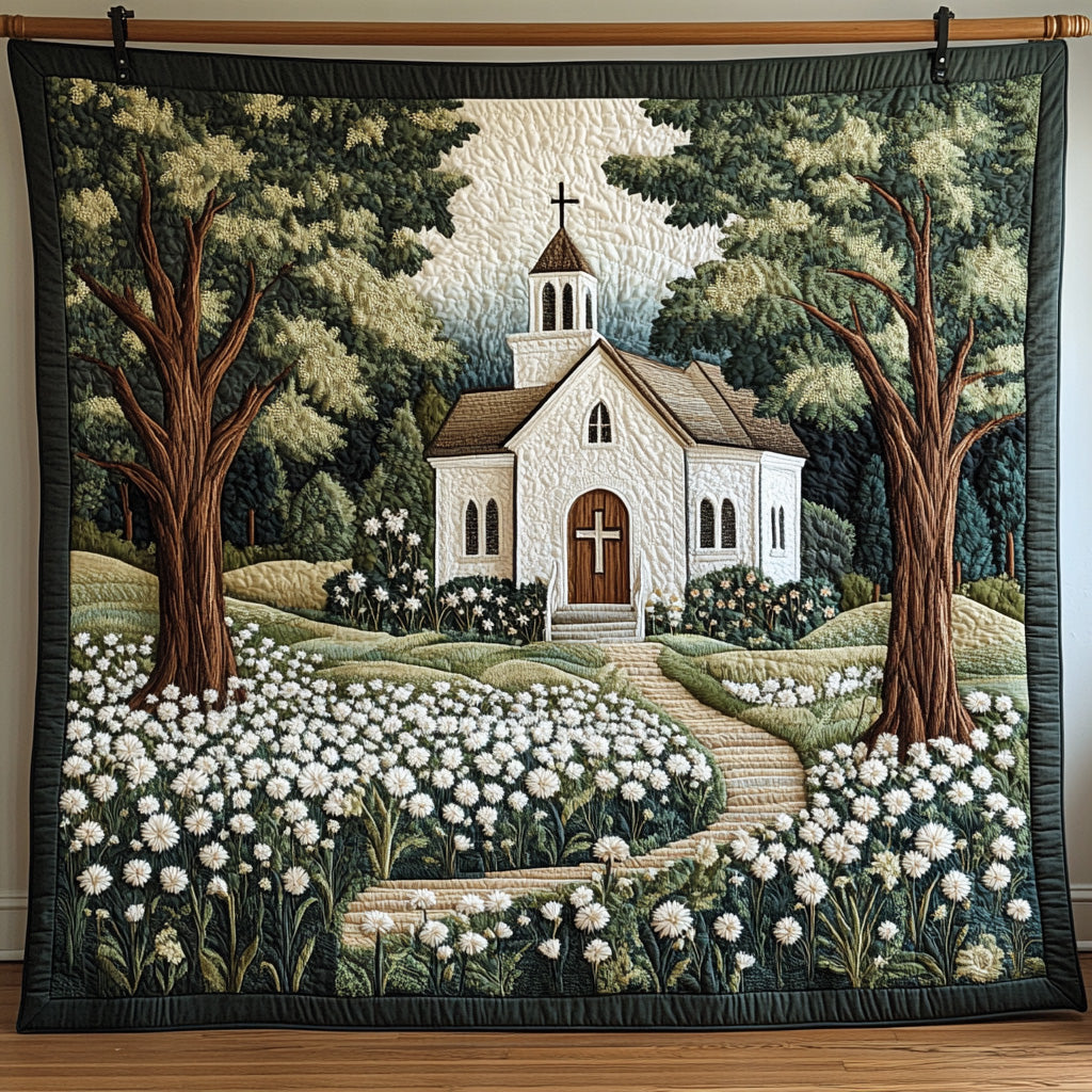 Faithful Fields Quilted Blanket Sofa Couch Throw Blanket Christian Christmas Gifts For Family - Bancroftclothings