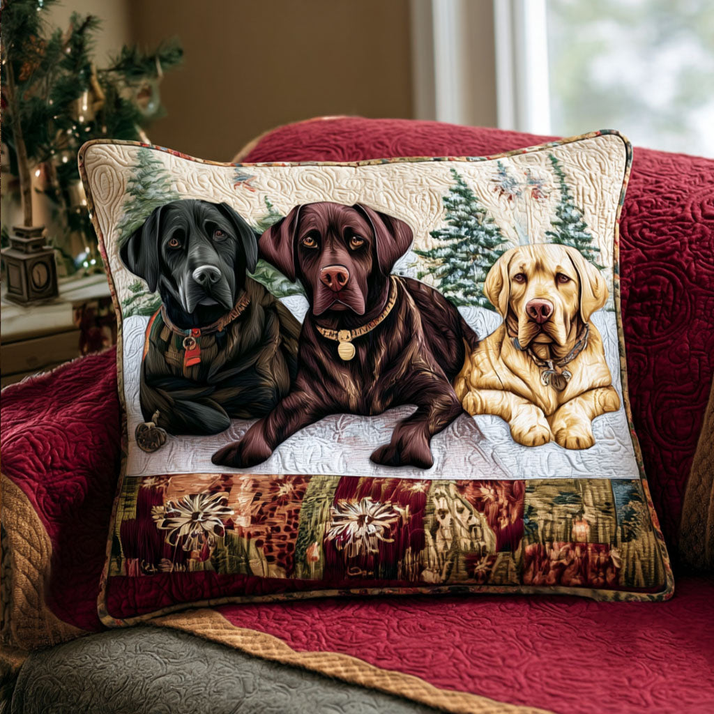 Faithful Fields Quilted Pillow Case Holiday Pillow Covers Christmas Presents For Dog Lovers - Bancroftclothings