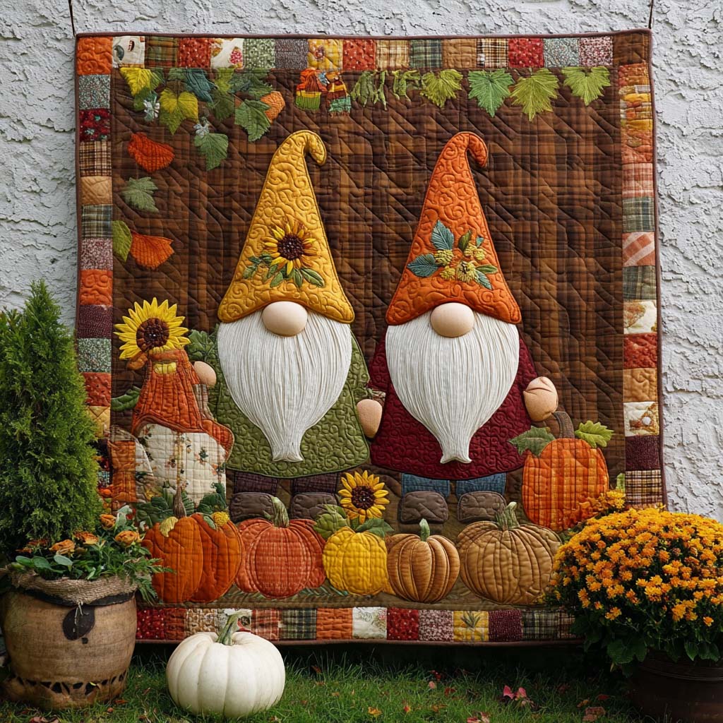 Fall Cheers Quilted Blanket Cute Fall Throw Blankets Best Family Xmas Gifts - Bancroftclothings