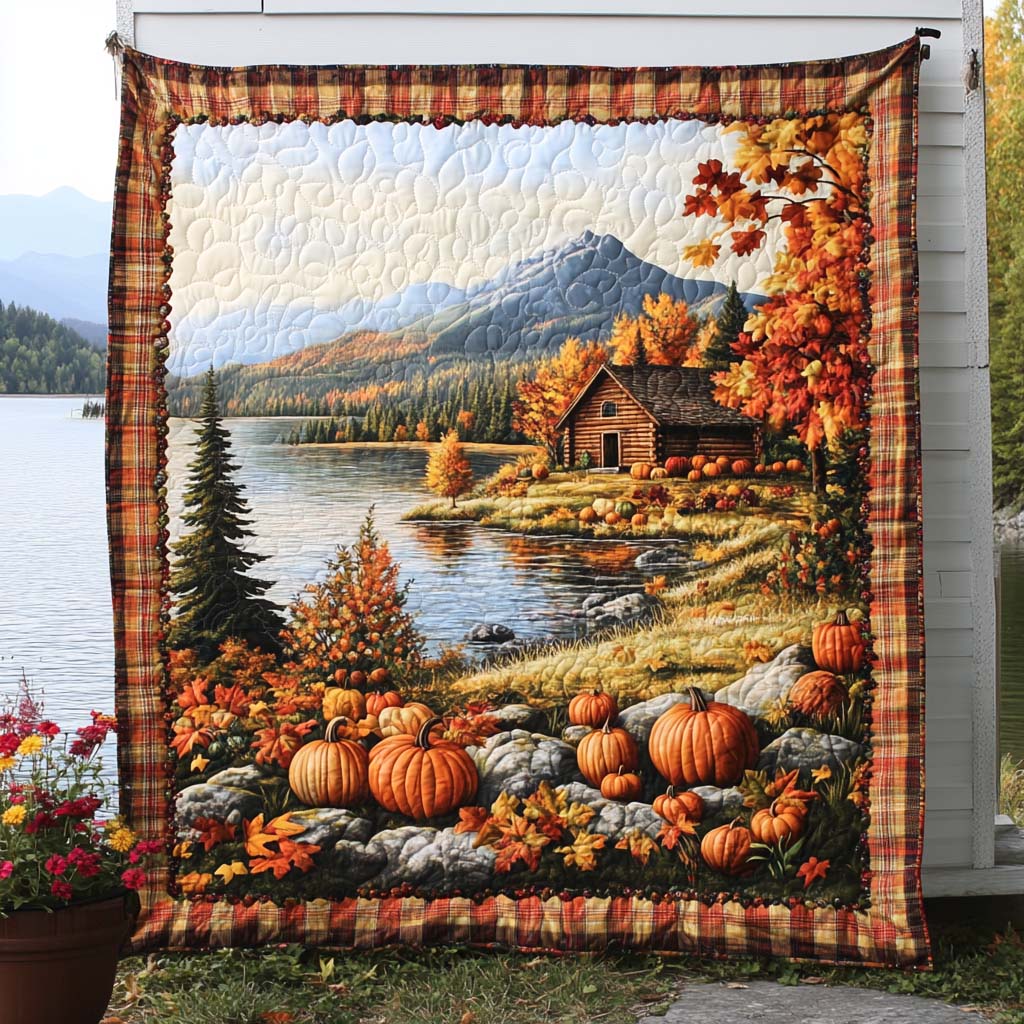 Fall Sunset Field Quilted Blanket Fall Cozy Blankets Native American Mom Gifts - Bancroftclothings