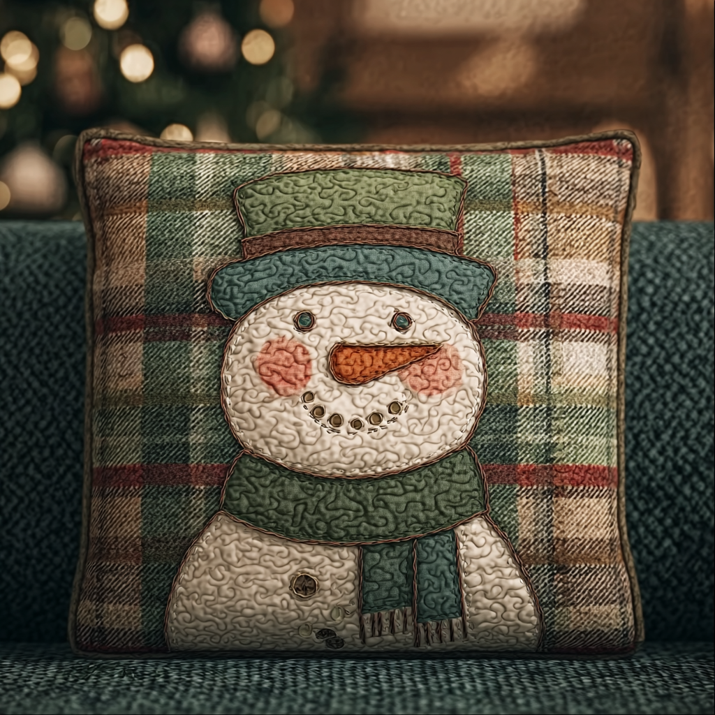 Festive Patchwork Quilted Pillow Case Holiday Pillow Covers Xmas Gifts For Wife - Bancroftclothings