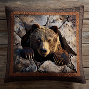 Forest Den Watcher Quilted Pillow Case Home Decor Pillow Covers Best Gifts For Wildlife Lovers - Bancroftclothings